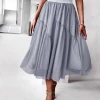 DY BASA MIDI SKIRT - STEEL GREY