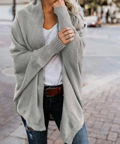 MY Smaibulun | Grey Batwing Easy On Cardigan