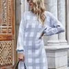 MY Smaibulun | KAITLYN Plaid Knit Dress - Grey New In Clothing