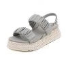 SIKETU | GREY RUCHED ESPADRILLE SANDAL NEW ARRIVALS