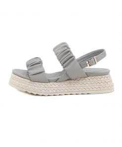 SIKETU | GREY RUCHED ESPADRILLE SANDAL NEW ARRIVALS