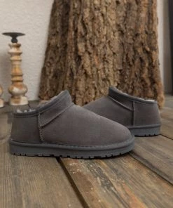 XH SMAIBULUN UGG™ | Fur-Lined Suede Low Clog Short Boots