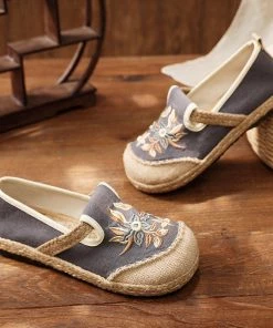 TC Blossom Vines Embroidered Strap Espadrilles - Cactus Rose