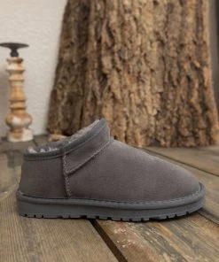 XH SMAIBULUN UGG™ | Fur-Lined Suede Low Clog Short Boots