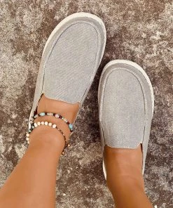 HT New In Shoes En Bloom | Grey Canvas Gianna Mule
