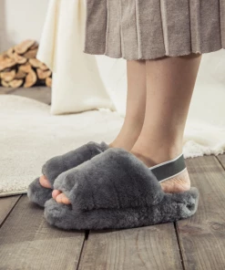 XH New In Shoes SMAIBULUN UGG™ | Fluffy Soft Wool Snug Slipper Sandals - Grey 11 XH New In Shoes SMAIBULUN UGG™ | Fluffy Soft Wool Snug Slipper Sandals - Grey