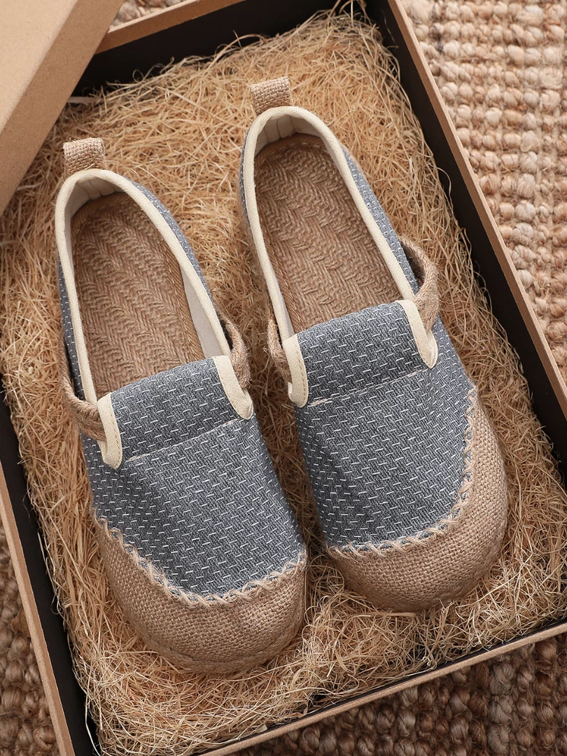 TC Cactus Rose | Scales Print Linen Espadrilles Loafer - Grey NEW ARRIVALS 3 TC Cactus Rose | Scales Print Linen Espadrilles Loafer - Grey NEW ARRIVALS