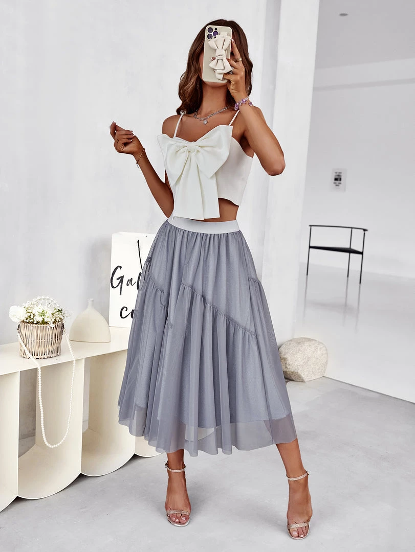 DY BASA MIDI SKIRT - STEEL GREY 4 DY BASA MIDI SKIRT - STEEL GREY