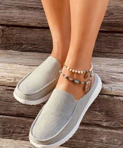 HT New In Shoes En Bloom | Grey Canvas Gianna Mule