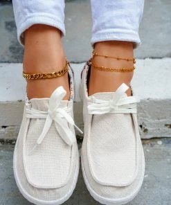 EN BLOOM | DESIRE BOAT SHOE LIGHT GREY NEW ARRIVALS