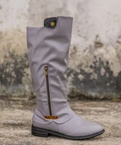 AL En Bloom | Side-Pocket Slouchy Long Boot - Grey