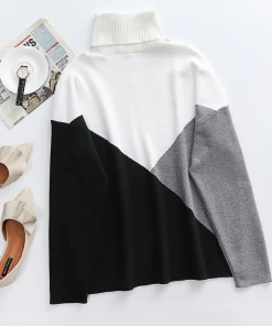 MY Smaibulun Doll | Color Block DULCIE Knit Sweater - White Grey Black