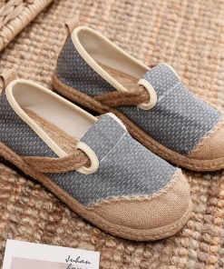 TC Cactus Rose | Scales Print Linen Espadrilles Loafer - Grey NEW ARRIVALS 9 TC Cactus Rose | Scales Print Linen Espadrilles Loafer - Grey NEW ARRIVALS