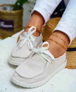 EN BLOOM | DESIRE BOAT SHOE LIGHT GREY NEW ARRIVALS