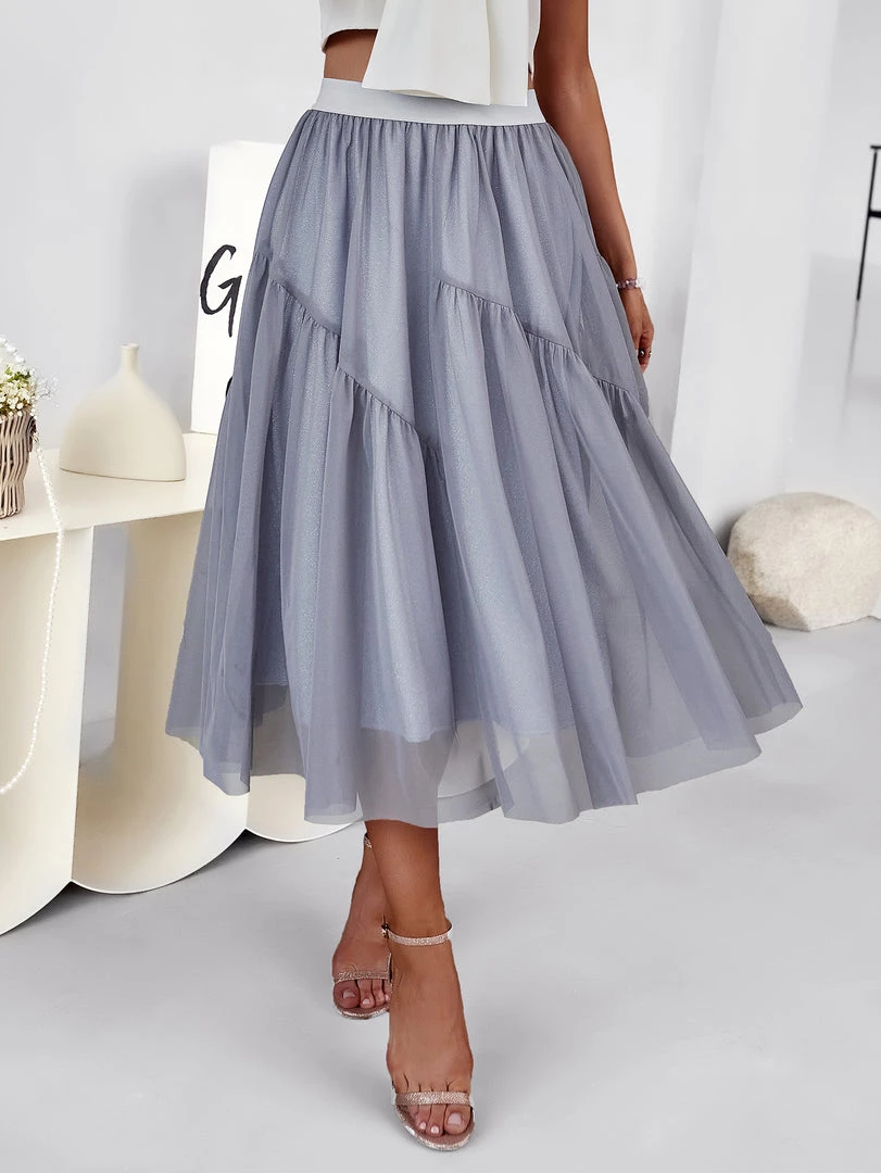 DY BASA MIDI SKIRT - STEEL GREY 5 DY BASA MIDI SKIRT - STEEL GREY