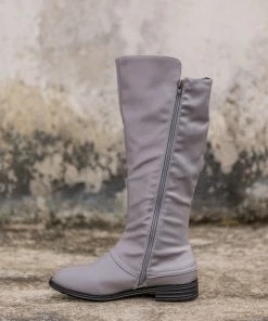 AL En Bloom | Side-Pocket Slouchy Long Boot - Grey