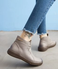 XR Shoes Modern Lace-Up Leather Boots - Rumour Has It