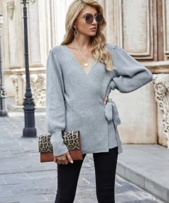 MY Smaibulun | LEONORA Bishop Sleeve Knit Top - Grey New In Clothing 12 MY Smaibulun | LEONORA Bishop Sleeve Knit Top - Grey New In Clothing