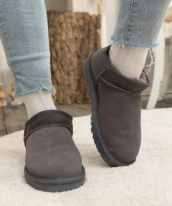XH SMAIBULUN UGG™ | Fur-Lined Suede Low Clog Short Boots