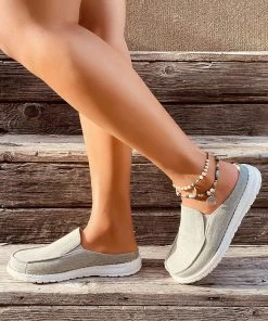 HT New In Shoes En Bloom | Grey Canvas Gianna Mule