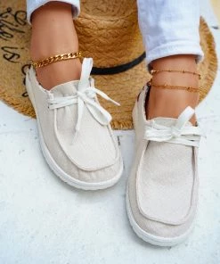 EN BLOOM | DESIRE BOAT SHOE LIGHT GREY NEW ARRIVALS