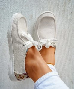 EN BLOOM | DESIRE BOAT SHOE LIGHT GREY NEW ARRIVALS