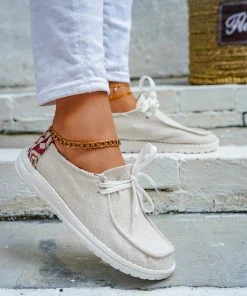 EN BLOOM | DESIRE BOAT SHOE LIGHT GREY NEW ARRIVALS