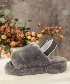 XH New In Shoes SMAIBULUN UGG™ | Fluffy Soft Wool Snug Slipper Sandals - Grey 17 XH New In Shoes SMAIBULUN UGG™ | Fluffy Soft Wool Snug Slipper Sandals - Grey