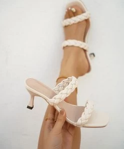 HT En Bloom | Apricot REVERE Kitten Heels Slides