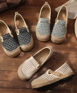 TC Houndstooth Embossed Linen Espadrilles - Cactus Rose Shop Sandals