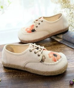 TC New In Shoes Cactus Rose | Linen Floral Dyeing Sneaker - Women