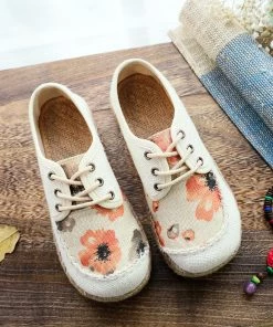 TC New In Shoes Cactus Rose | Linen Floral Dyeing Sneaker - Women