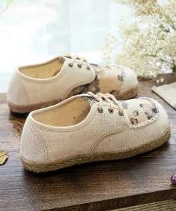 TC New In Shoes Cactus Rose | Linen Floral Dyeing Sneaker - Women
