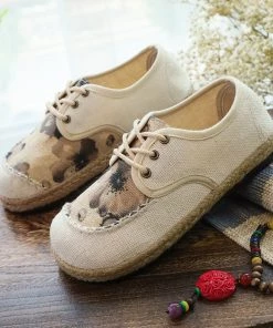 TC New In Shoes Cactus Rose | Linen Floral Dyeing Sneaker - Women