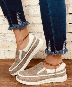 HT En Bloom | Apricot Canvas Upper Loafer NEW ARRIVALS