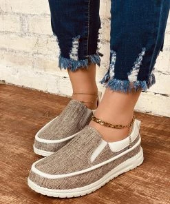 HT En Bloom | Apricot Canvas Upper Loafer NEW ARRIVALS