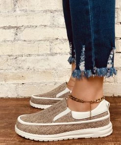 HT En Bloom | Apricot Canvas Upper Loafer NEW ARRIVALS