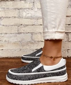 HT En Bloom | Charcoal Canvas Upper Loafer