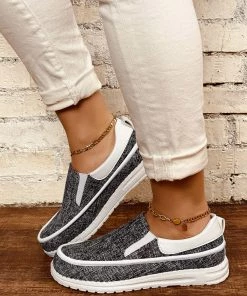 HT En Bloom | Charcoal Canvas Upper Loafer