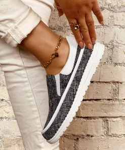 HT En Bloom | Charcoal Canvas Upper Loafer