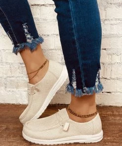 HT En Bloom | Apricot Canvas Upper Boat Shoes