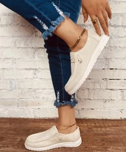 HT En Bloom | Apricot Canvas Upper Boat Shoes