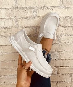 HT En Bloom | Cream Canvas Upper Boat Shoes