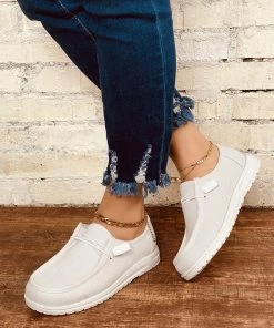 HT En Bloom | Cream Canvas Upper Boat Shoes