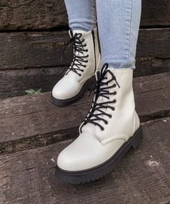 YL New In Shoes En Bloom | Classic Martin Boot - White