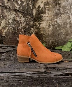 YL En Bloom | Orange Low Ankle Boots