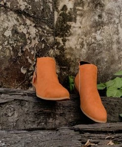 YL En Bloom | Orange Low Ankle Boots