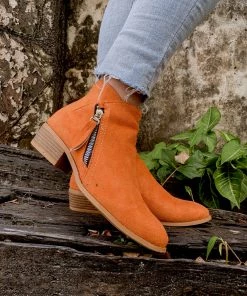 YL En Bloom | Orange Low Ankle Boots