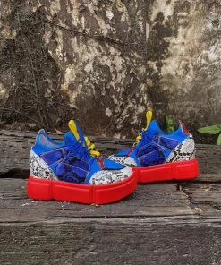 YL En Bloom | Snake Print Multi Color Wedge Sneaker