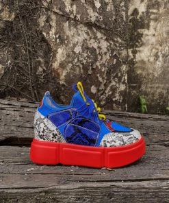 YL En Bloom | Snake Print Multi Color Wedge Sneaker